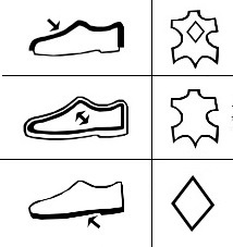 Piktogram kožené s květinou